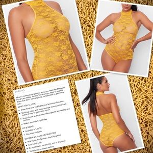 Bodysuit regular and plus sizes available yellow or purple NWT Frederick's TEDDY